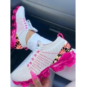 LW Sporty Floral Print White Sneakers