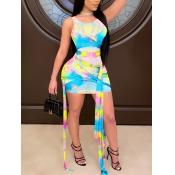 Lovely Sexy Tie-dye Bandage Design Multicolor Mini