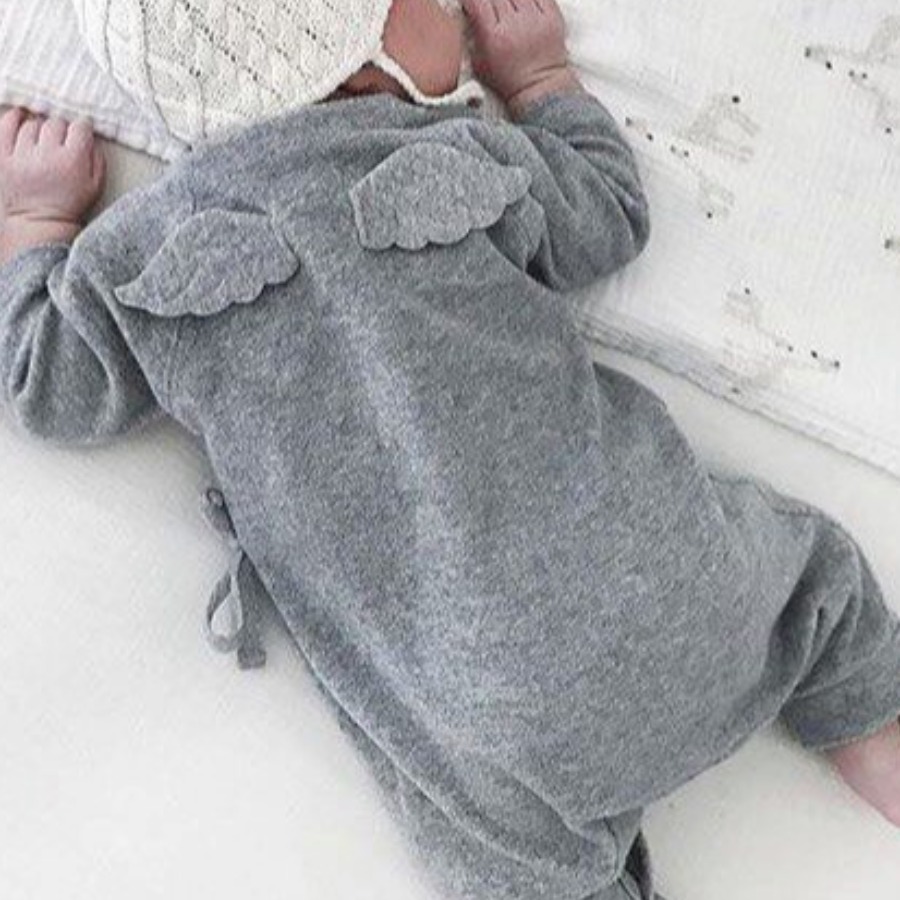 

Lovely Girl Casual V Neck Bandage Design Grey One-piece Romper