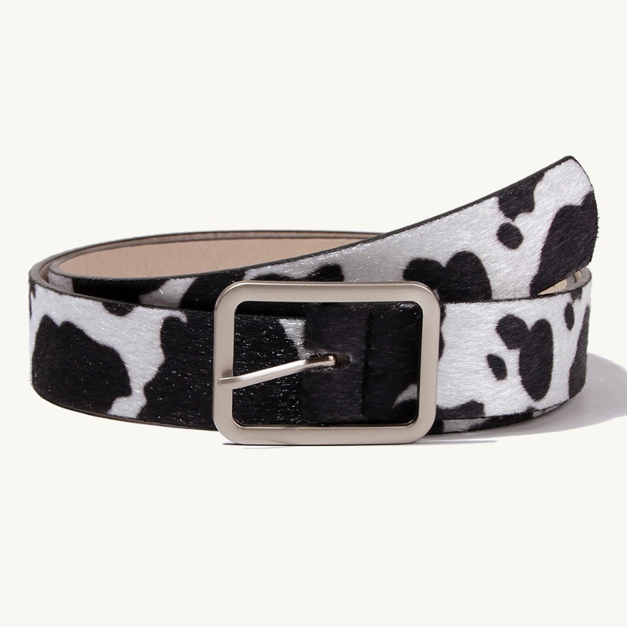 

Lovely Casual Cow Print Black Belt