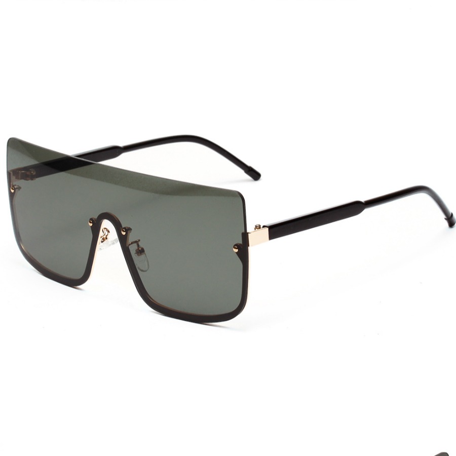 LW Street Asymmetrical Frame Green Sunglasses