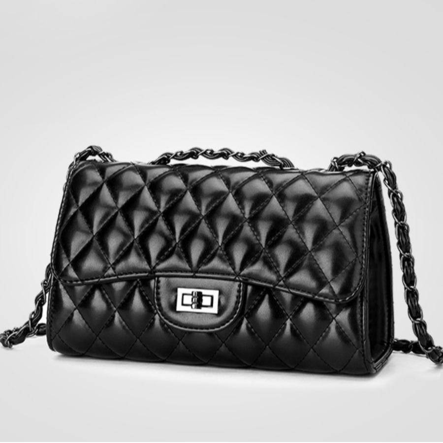 

LW Casual Chain Strap Black Crossbody Bag