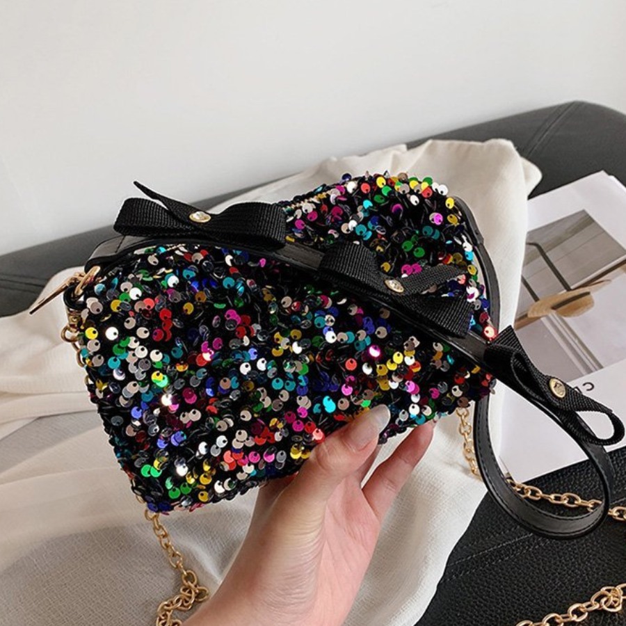 

Lovely Casual Sequined Chain Strap Multicolor Shoulder Bag, Multi