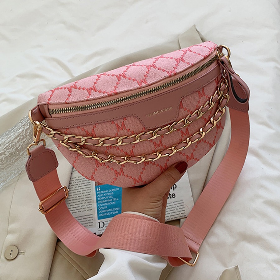 

LW Casual Chain Strap Pink Bum Bag