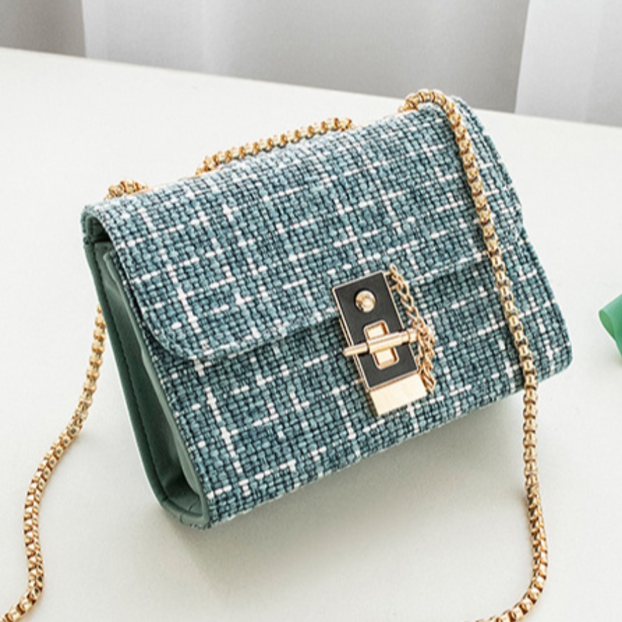 

LW Casual Chain Strap Blue Crossbody Bag