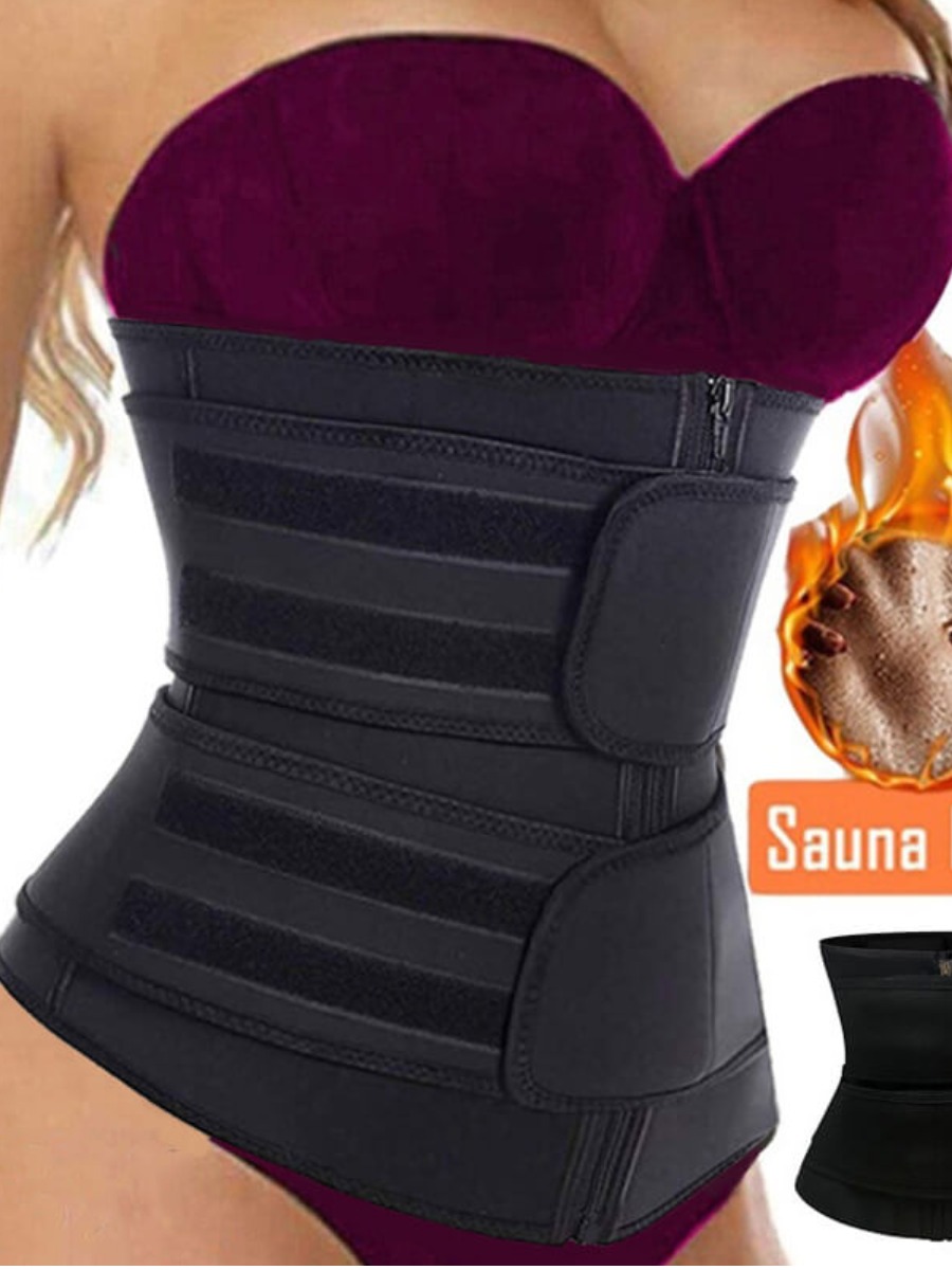 

LW Zipper Design Waist Trainer, Black