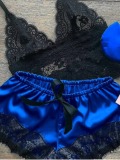 LW SXY Lace Hem Blue Sleepwear