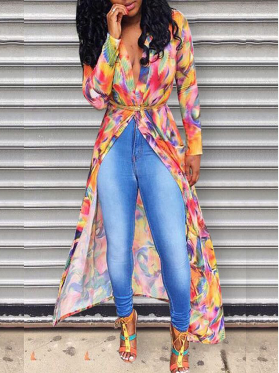 

Lovely Trendy Print Multicolor Blouse, Multi
