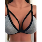 LW Casual Bandage Hollow-out Design Grey Bra