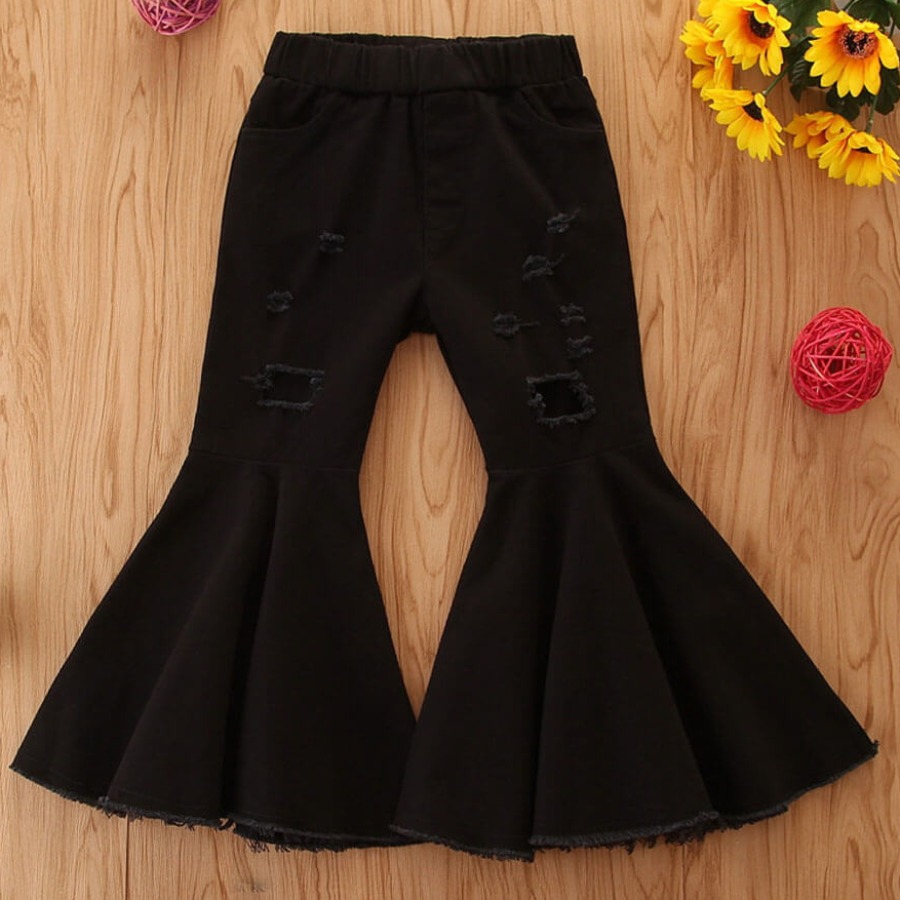 

LW Girl Stylish Flared Black Jeans