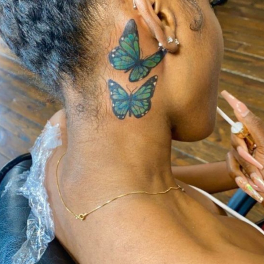 

LW Street Butterfly Decoration Multicolor Body Tattoo, Multi