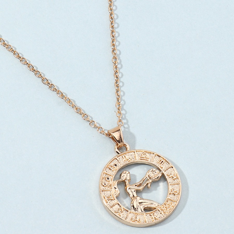 

Lovely Virgo Casual Letter Costellation Rose Gold Necklace