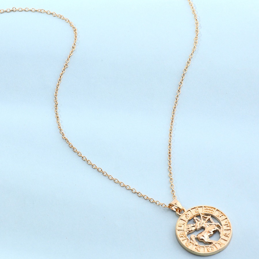 

Lovely Sagittarius Casual Letter Costellation Light Yellow Necklace