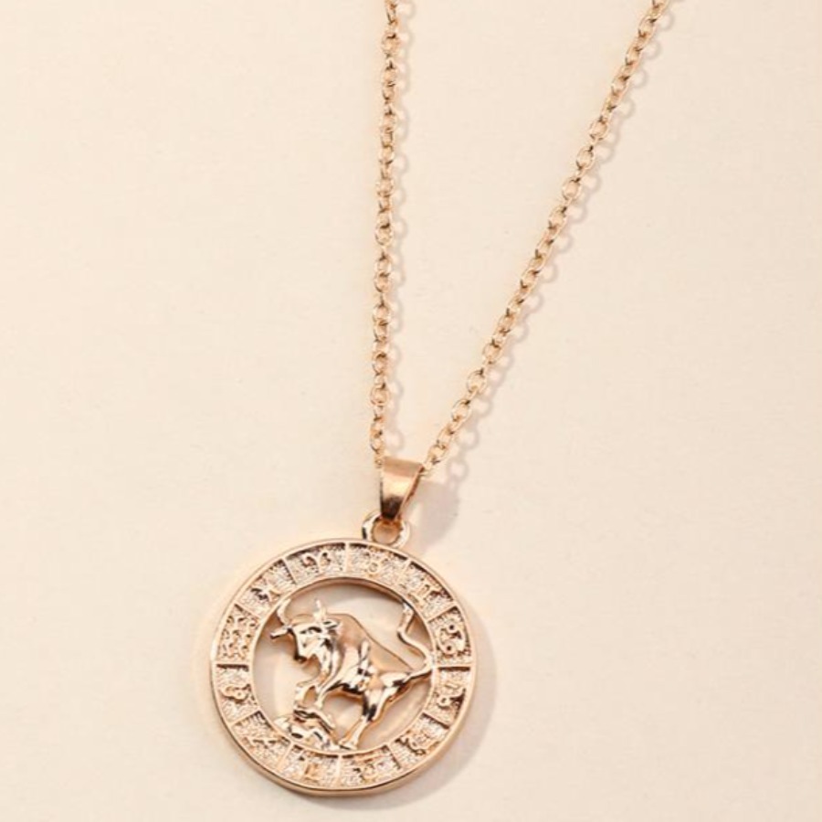 

Lovely Taurus Casual Letter Costellation Yellow Necklace