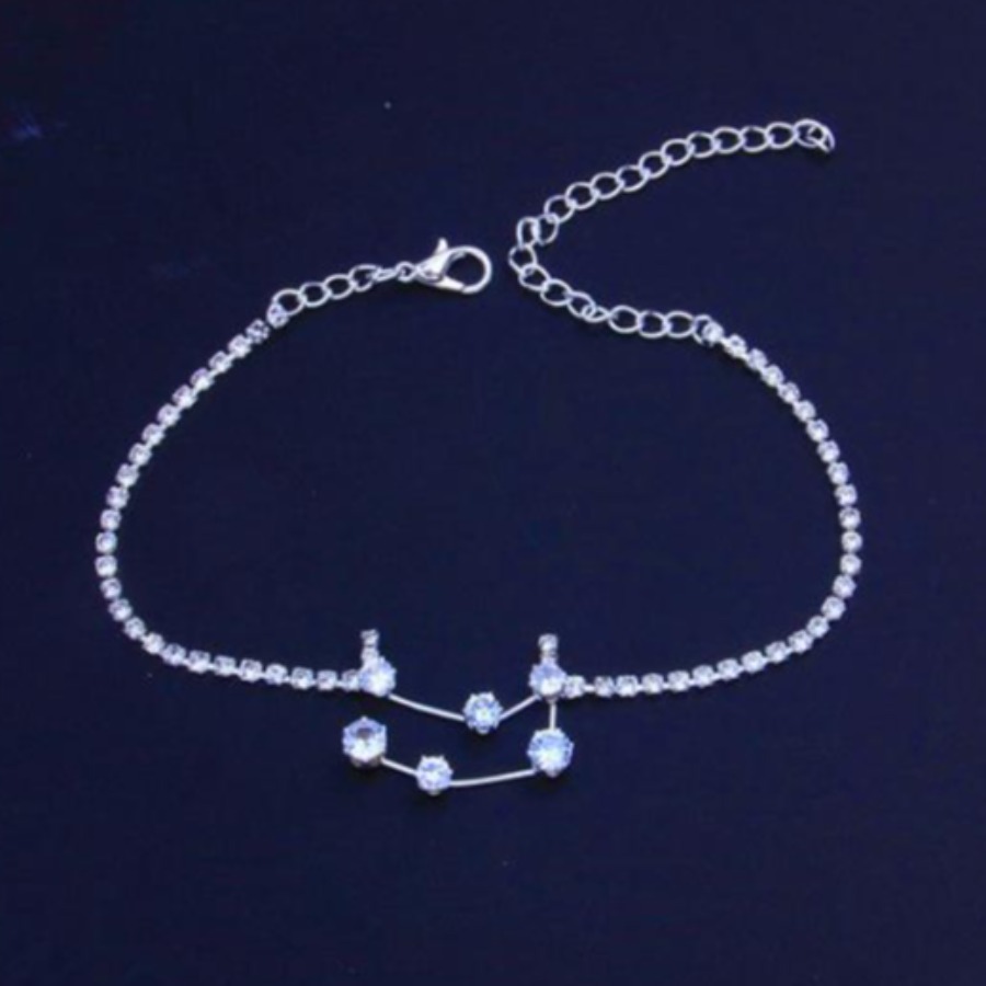 

Lovely Gemini Casual Pearl Chain Decoration Light Grey Body Chain