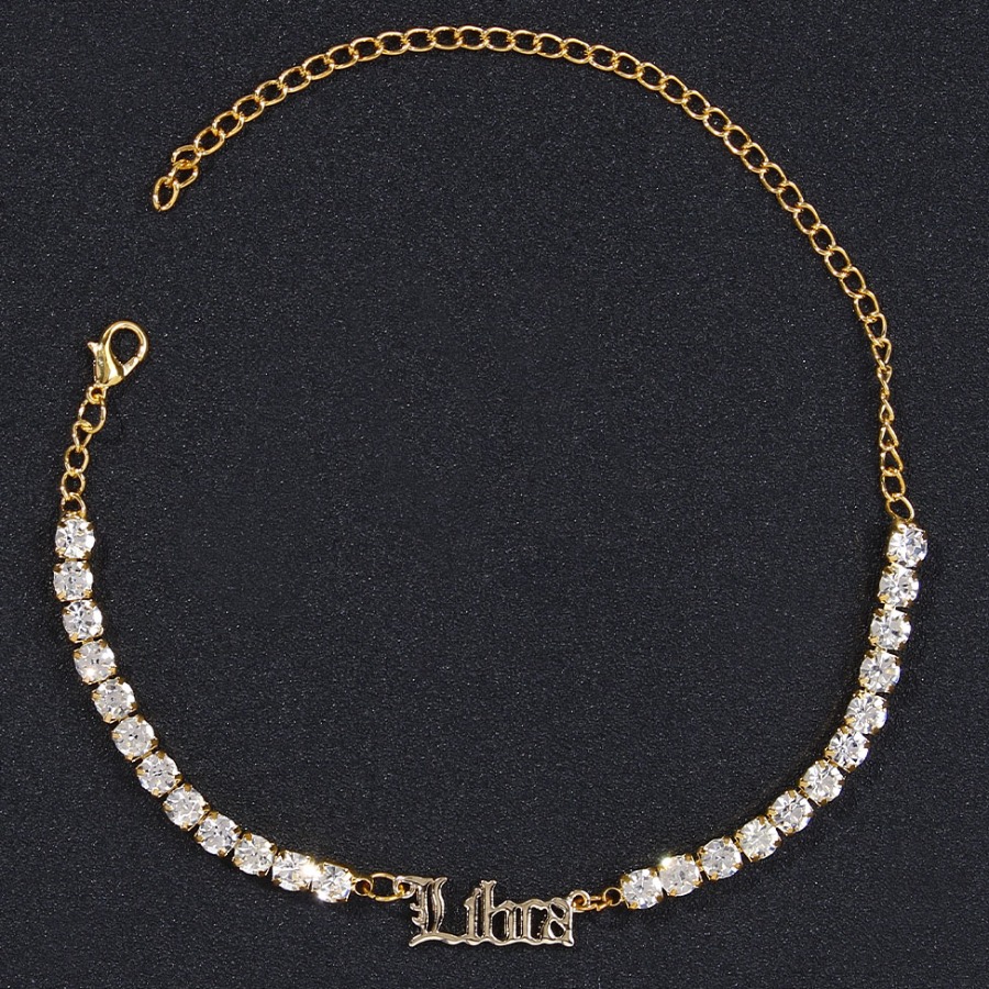 

LW Libra Casual Letter Decoration Croci Anklet