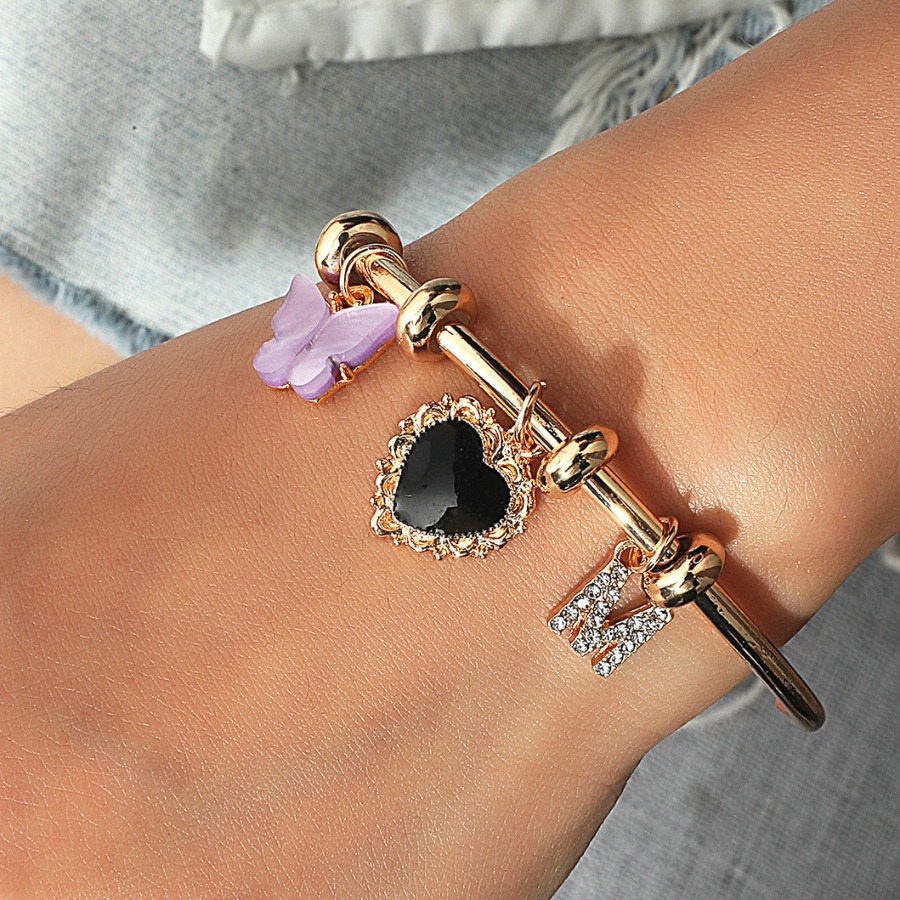

LW Boho Butterfly Letter Decoration Gold Bracelet