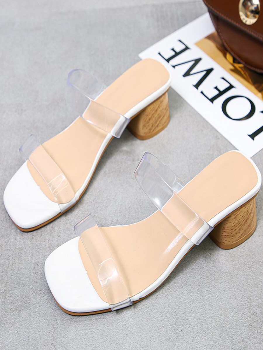 

LW See-through Strap White Heels