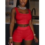 LW BASICS Crop Top Cami Shorts Set