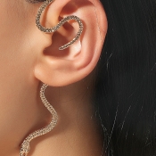 LW Casual Snake Design Gold Earring