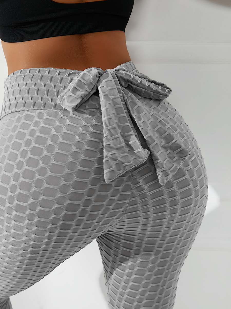 

Lovely High-waisted Tie-back Active Leggings, Light grey