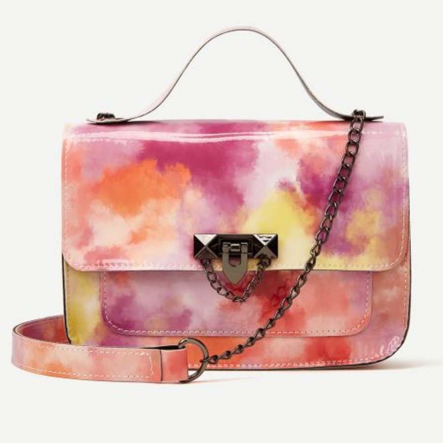 

LW Tie-dye Chain Strap Crossbody Bag, Multi