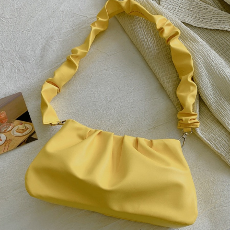 

LW Fold Design Shoulder Bag, Yellow