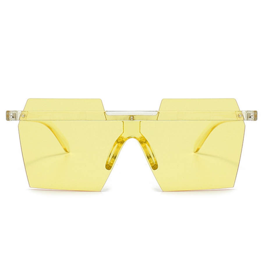 

LW Frameless One-piece Sunglasses, Yellow