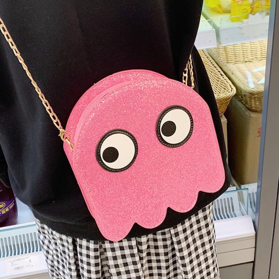 

LW Sequined Cartoon Crossbody Bag, Pink