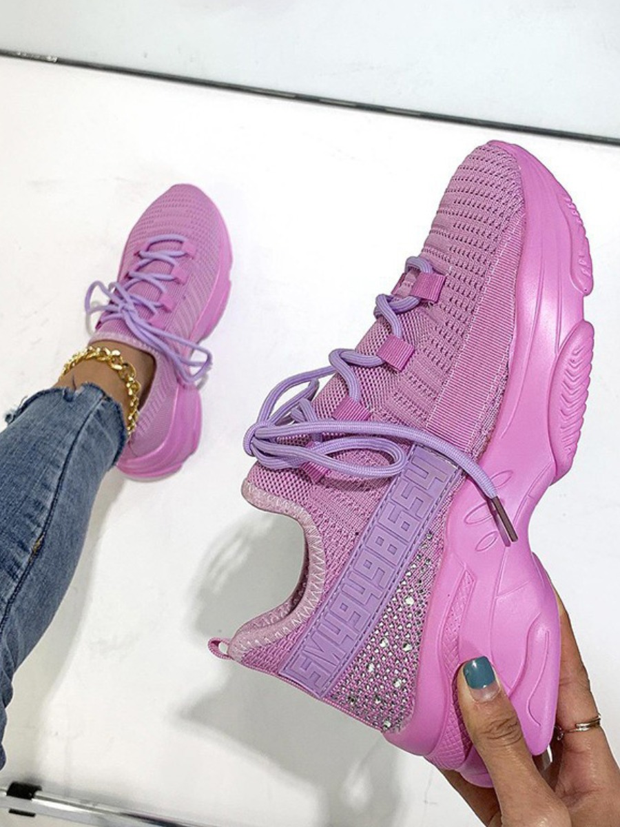 

LW Mesh Front Sneakers, Purple