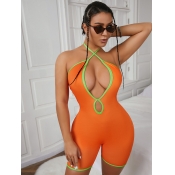 LW SXY Off The Shoulder Hollow-out One-piece Rompe