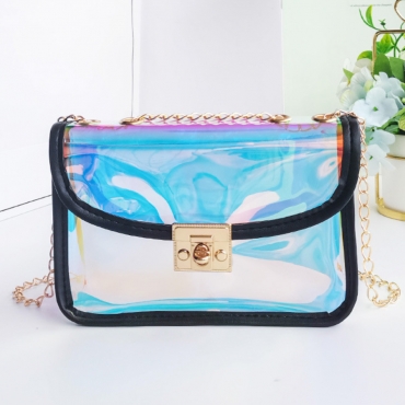 

LW Casual Chain Strap Black Crossbody Bag