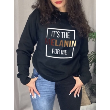 

LW BASICS Gradient Letter Print Oversized Hoodie, Black