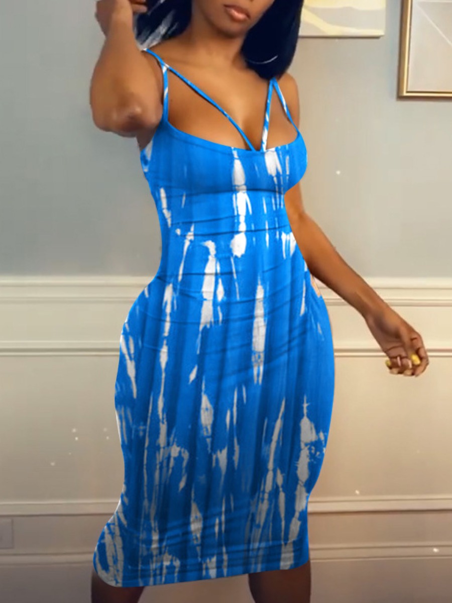 LW SXY Tie-dye Bodycon Cami Dress