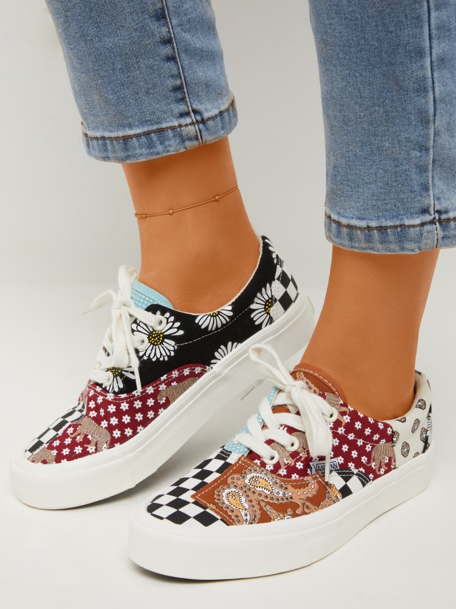

LW Sunflower Plaid Cashew Print Flats, Multi