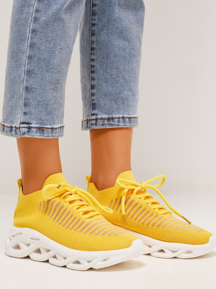 

LW Breathable Chunky Sole Sneakers, Yellow