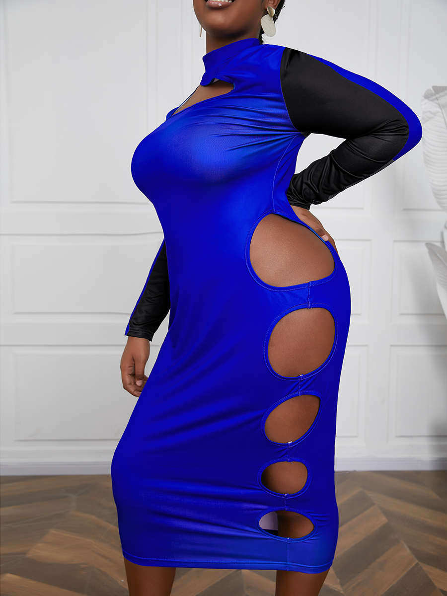 LW Plus Size Round Neck Hollow-out Bodycon Dress 2X