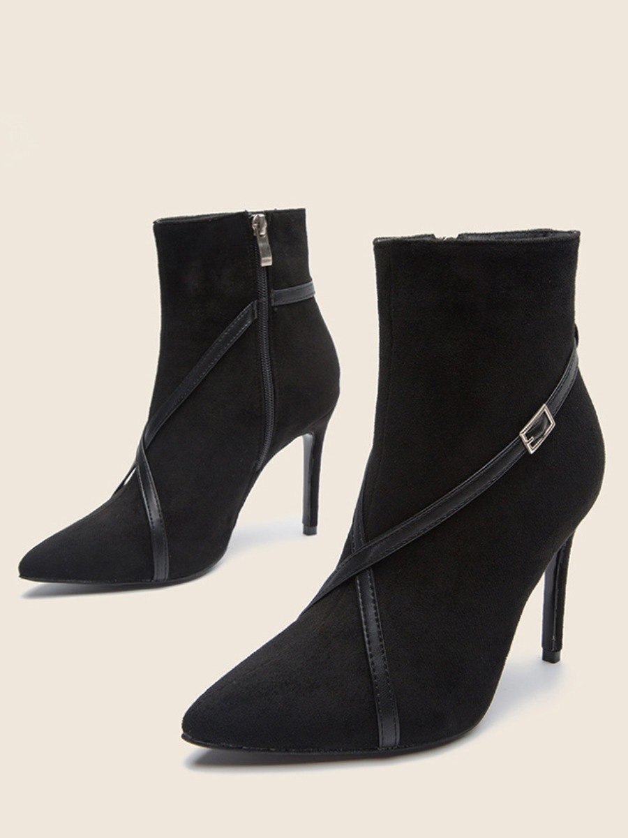 

LW SXY Winding Strap Booties, Black