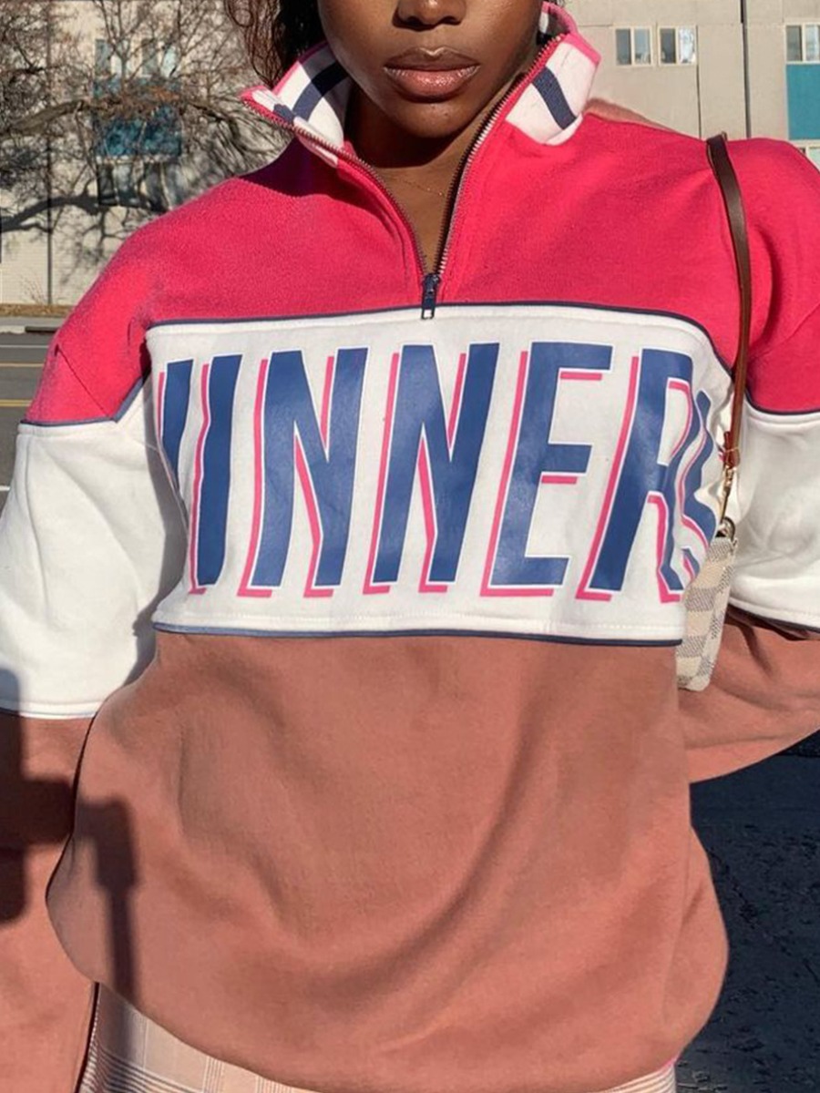 

LW Letter Print Oversized Sweatshirt, Multi