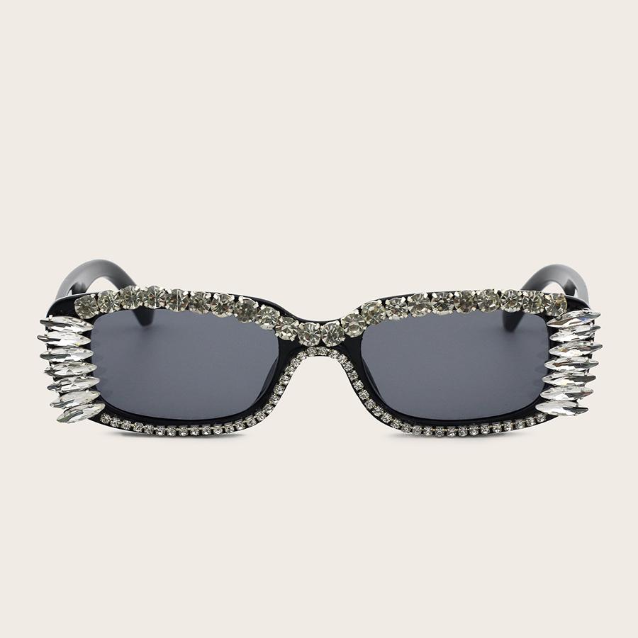 

LW Bead Decoration Sunglasses, Black