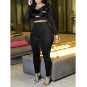 LW SXY Cross-over Cut Out Pants Set