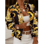 LW Print Zipper Desig Jacket