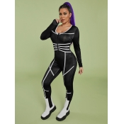 LW Striped Basic Skinny Jumpsuit