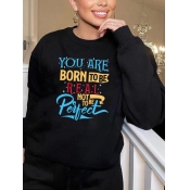 LW Plus Size Star Letter Print Sweatshirt