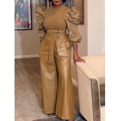 LW Stylish High-waisted Brown Pants