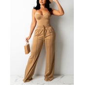 LW Drawstring Wide Leg Cami Pants Set