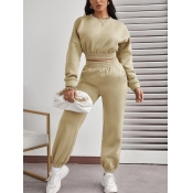 LW BASIC Round Neck Pocket DesignTracksuit Set