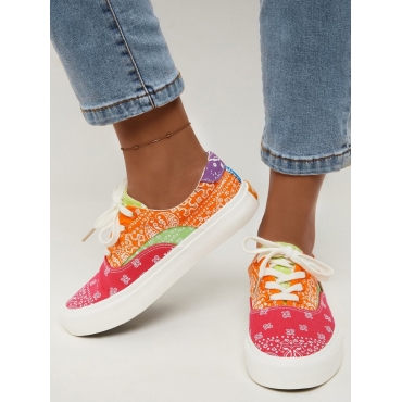 

LW Cashew Print Flats, Multi