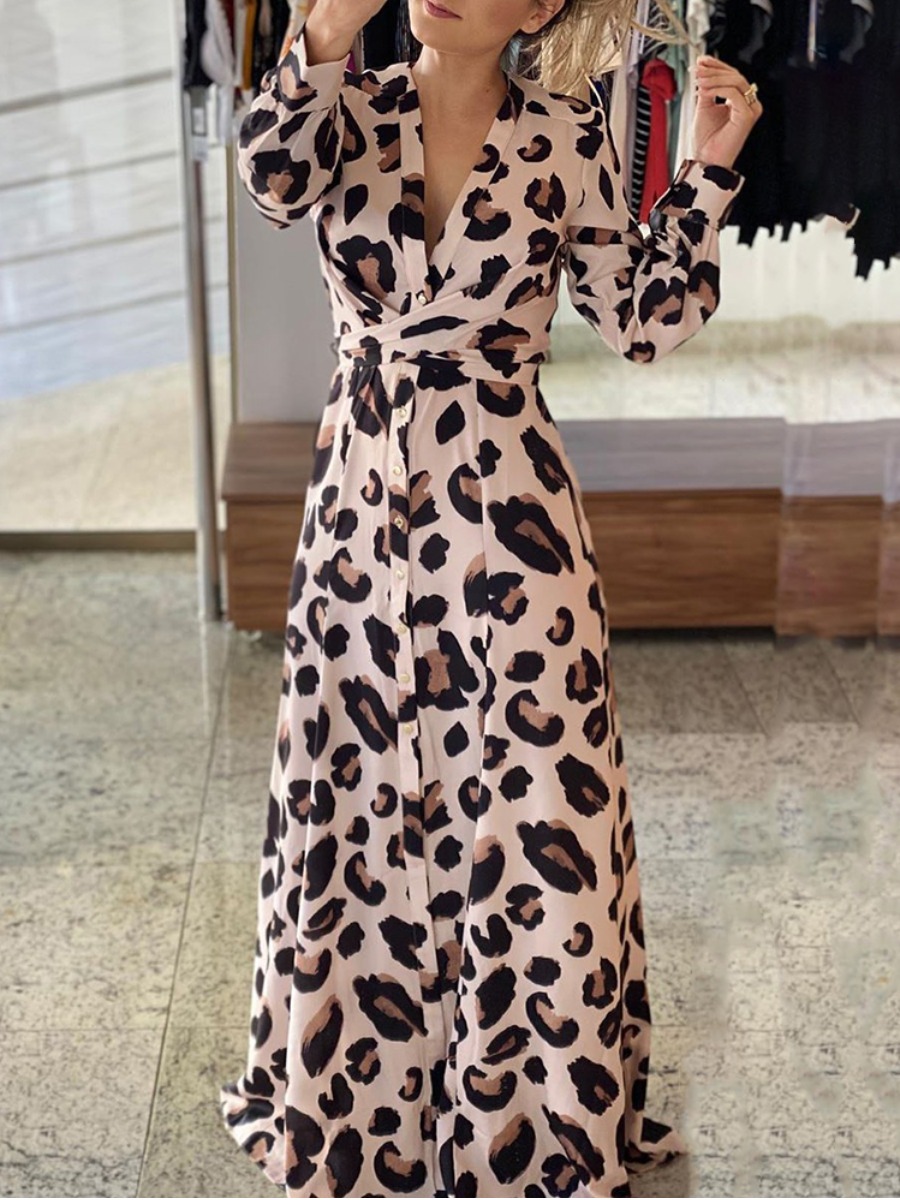 

LW Criss Cross Leopard Print Dress