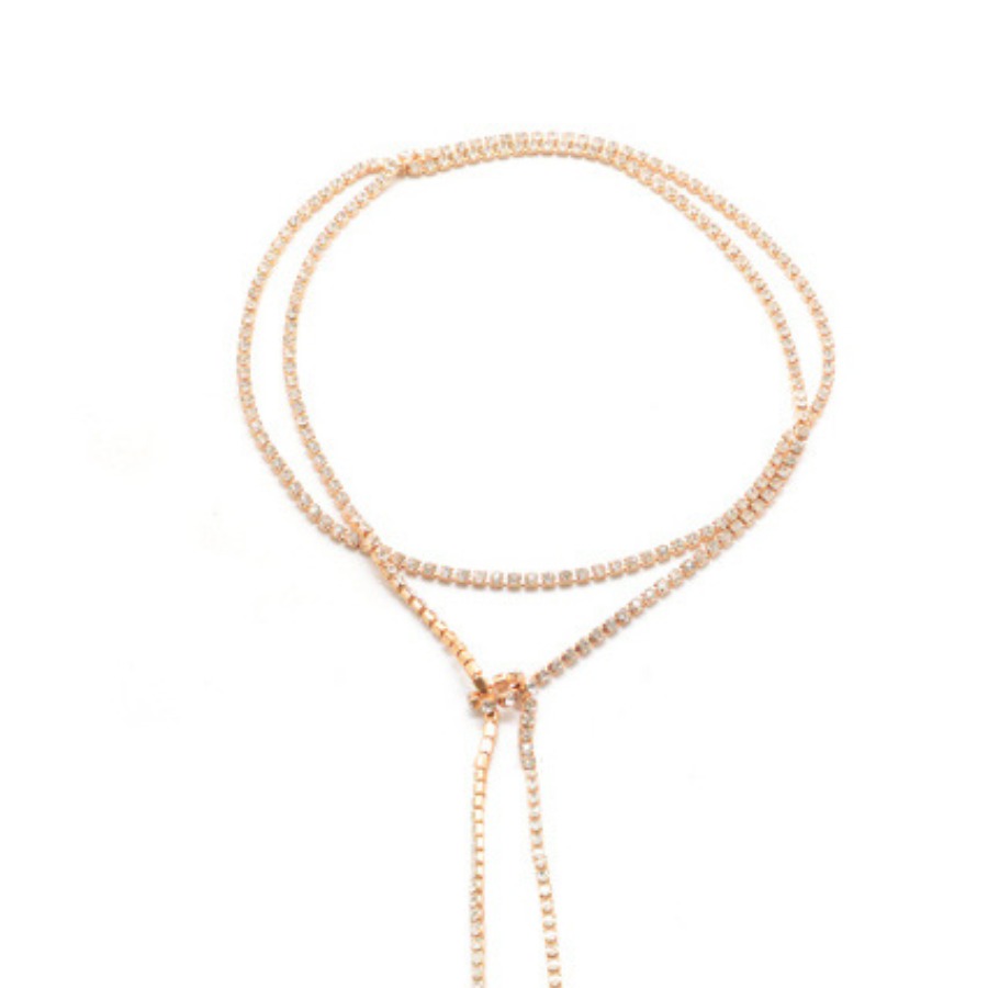 LW Rhinestone Sequined Necklace